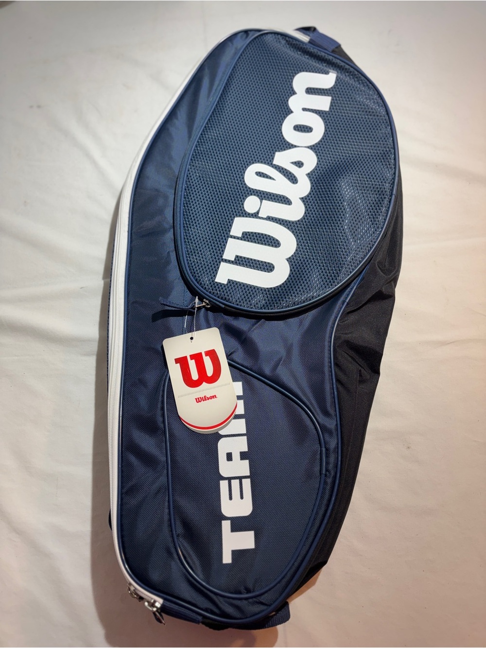 Wilson Navy and White Team Duffel Tennis Bag NWT